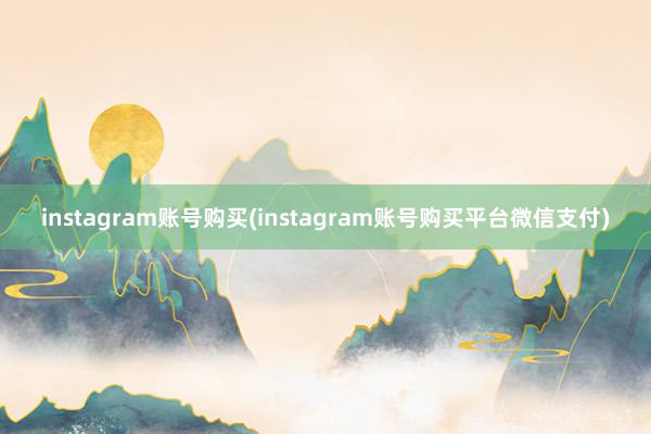 instagram账号购买(instagram账号购买平台微信支付)